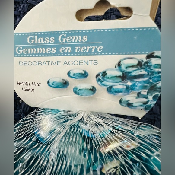 Blue Glass Gems Decorative Accents - Picture 3 of 4